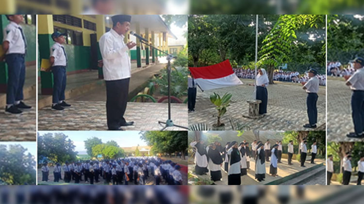 Foto - MTsN 1 Flotim Gelar Upacara Bendera Perdana Semester Genap 2022/2023